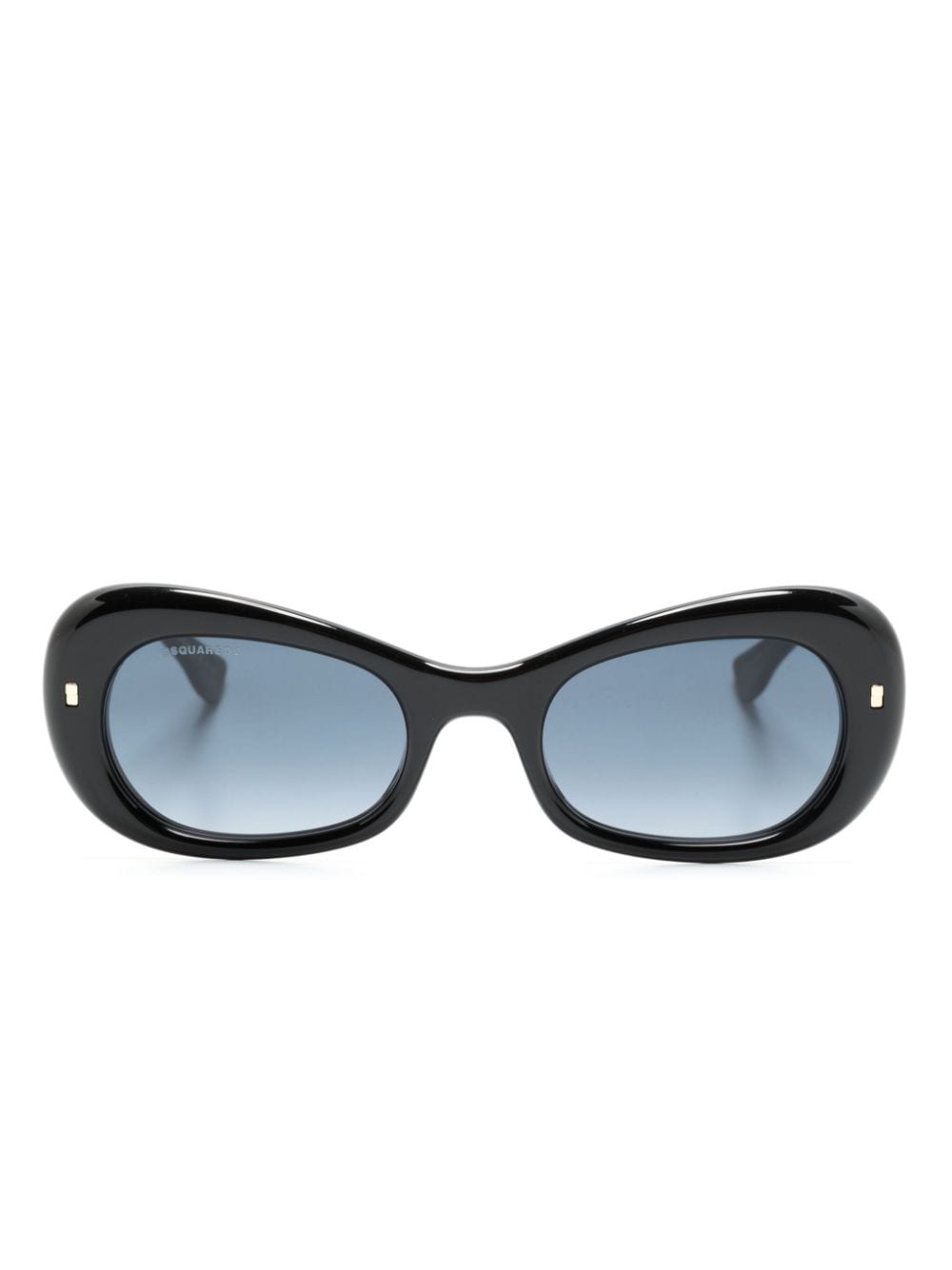 Dsquared2 Eyewear logo-plaque oval-frame sunglasses - Black von Dsquared2 Eyewear