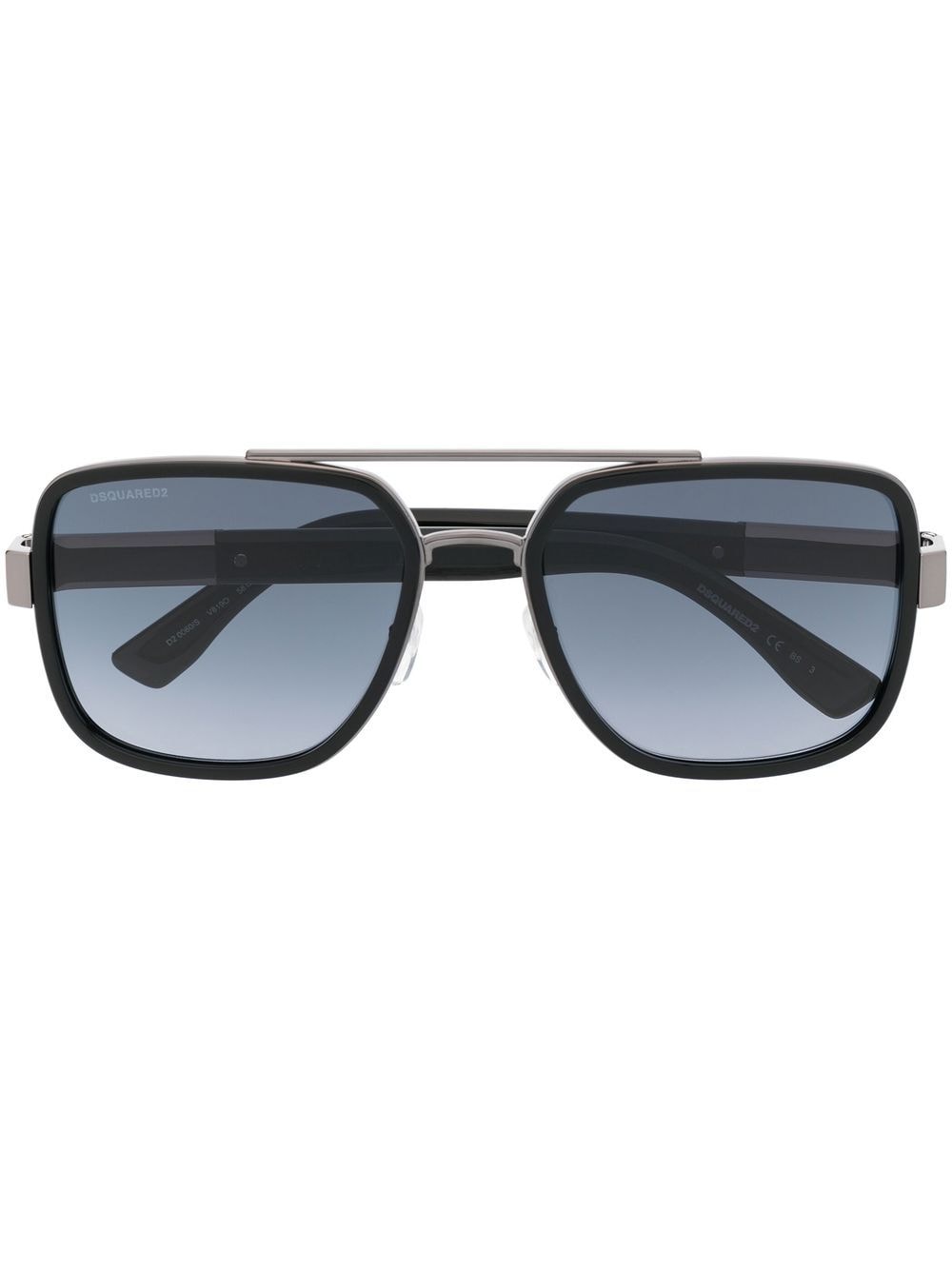 Dsquared2 Eyewear logo-plaque pilot-frame sunglasses - Black von Dsquared2 Eyewear