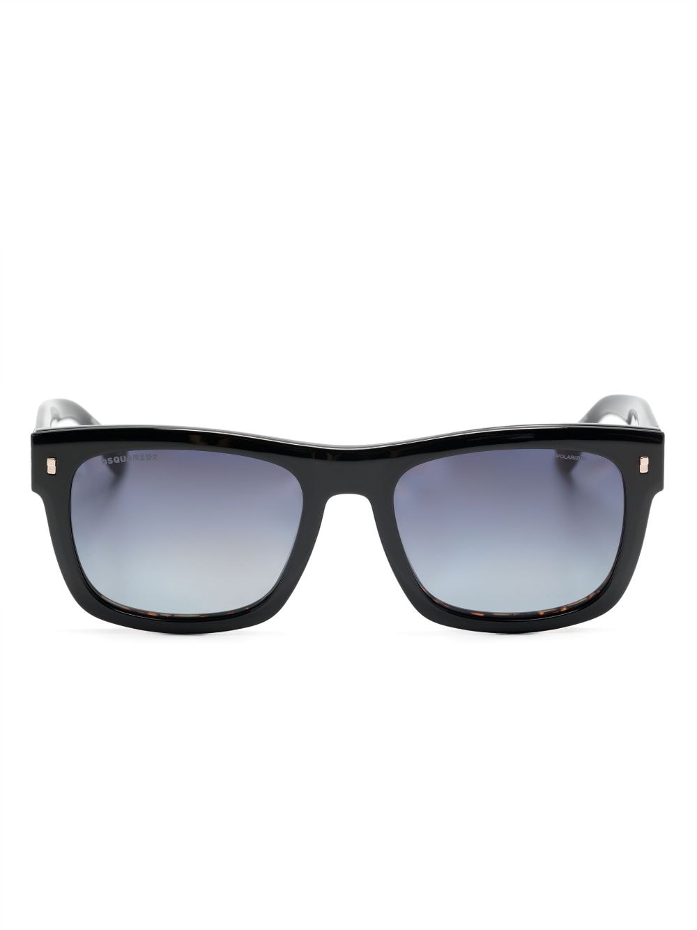 Dsquared2 Eyewear logo-plaque tortoiseshell-effect sunglasses - Black von Dsquared2 Eyewear