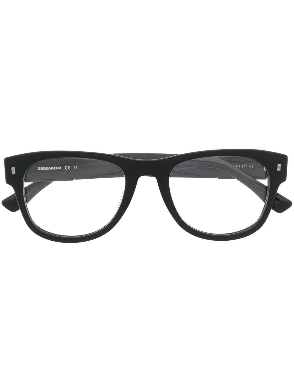Dsquared2 Eyewear polished round-frame glasses - Black von Dsquared2 Eyewear