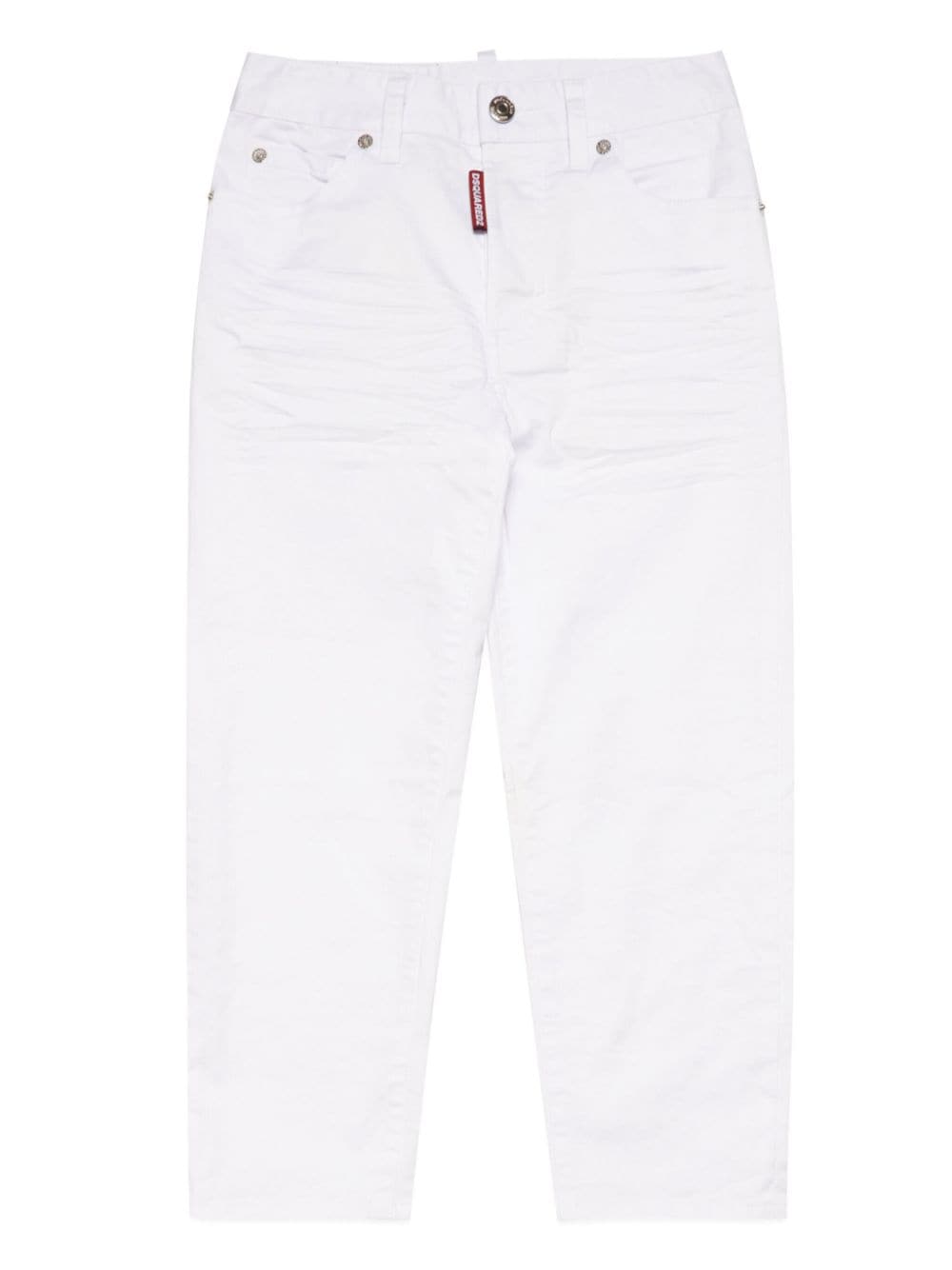 Dsquared2 Kids Boston logo-tag jeans - White von Dsquared2 Kids