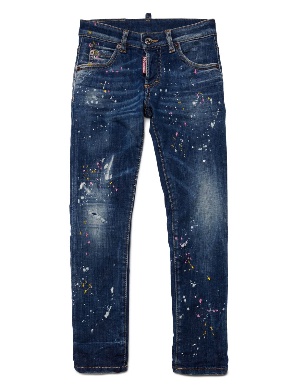 Dsquared2 Kids Clement paint-splatter jeans - Blue von Dsquared2 Kids