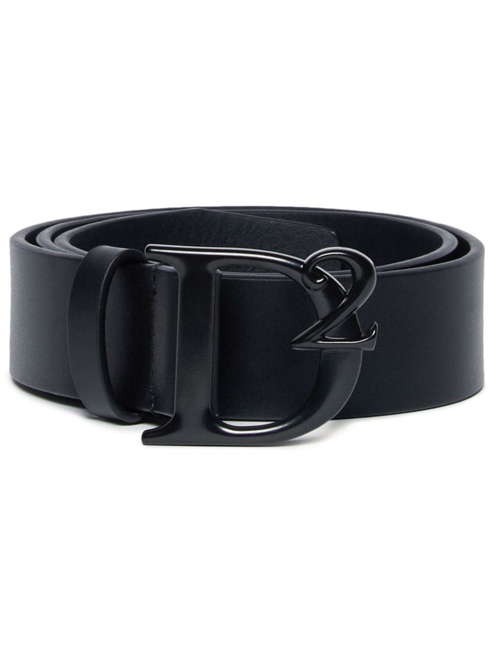 Dsquared2 Kids D2-buckle leather belt - Black von Dsquared2 Kids