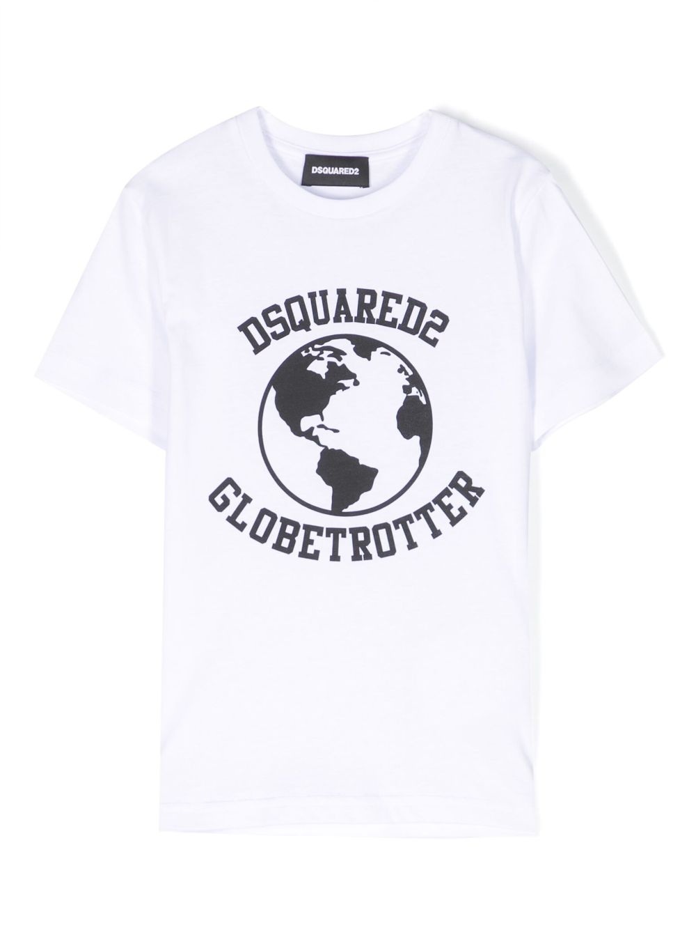 Dsquared2 Kids Globetrotter cotton T-shirt - White von Dsquared2 Kids