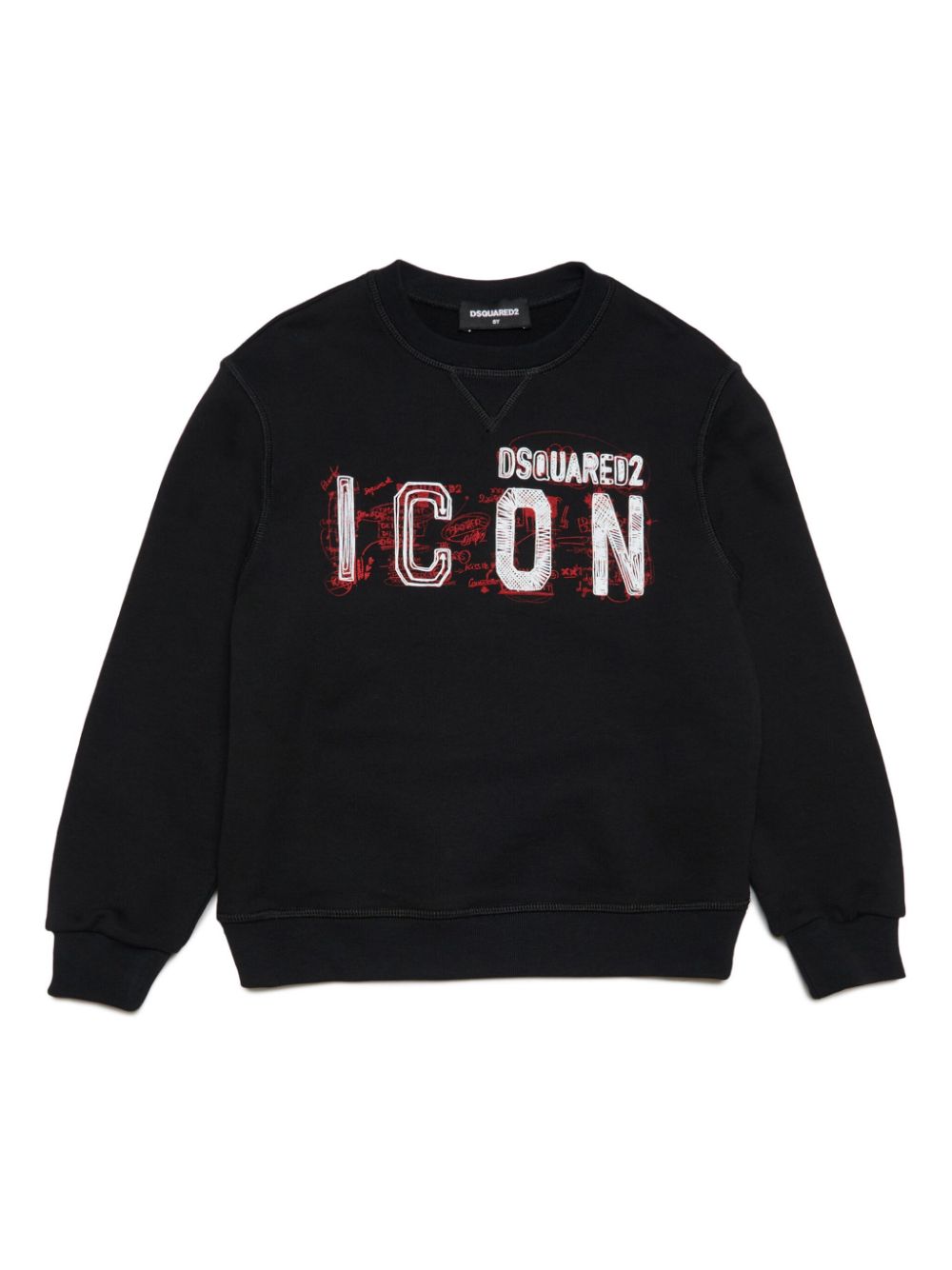 Dsquared2 Kids Icon logo-print cotton sweatshirt - Black von Dsquared2 Kids