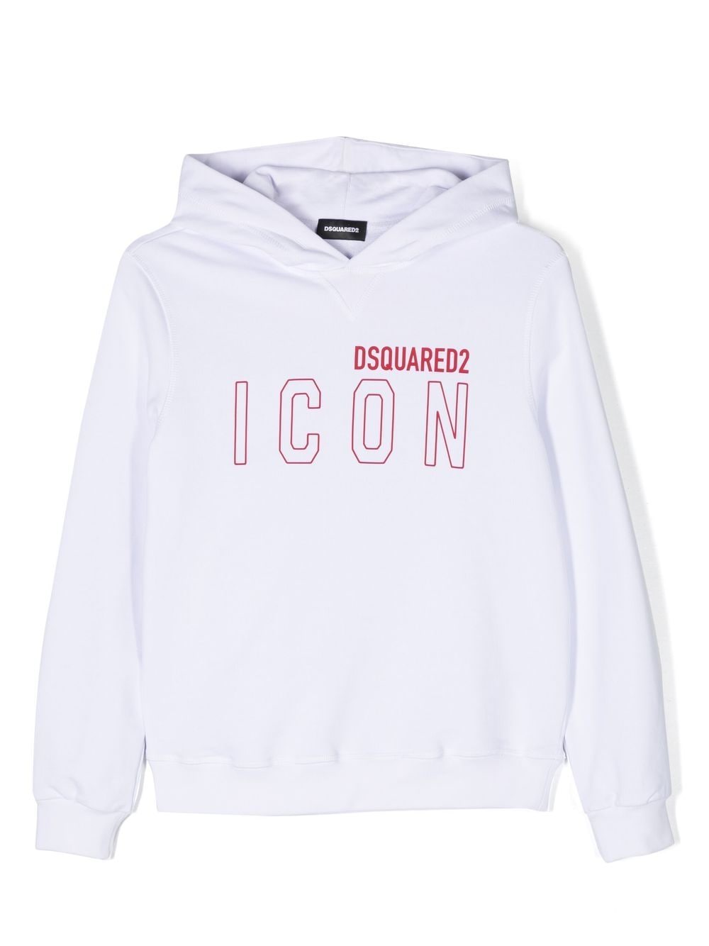 Dsquared2 Kids Icon logo-print detail hoodie - White von Dsquared2 Kids