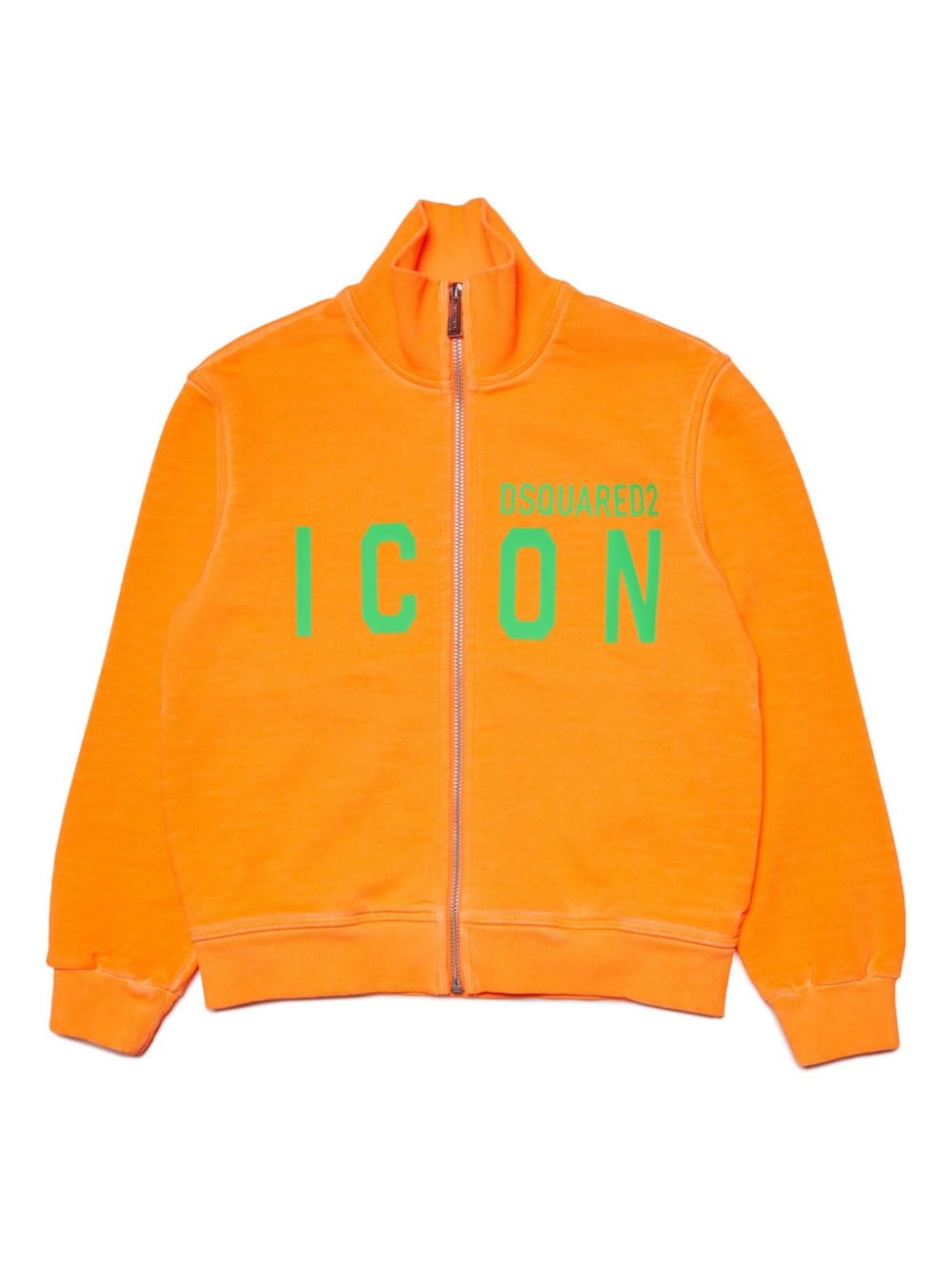 Dsquared2 Kids Icon logo-print zip-up sweatshirt - Orange von Dsquared2 Kids