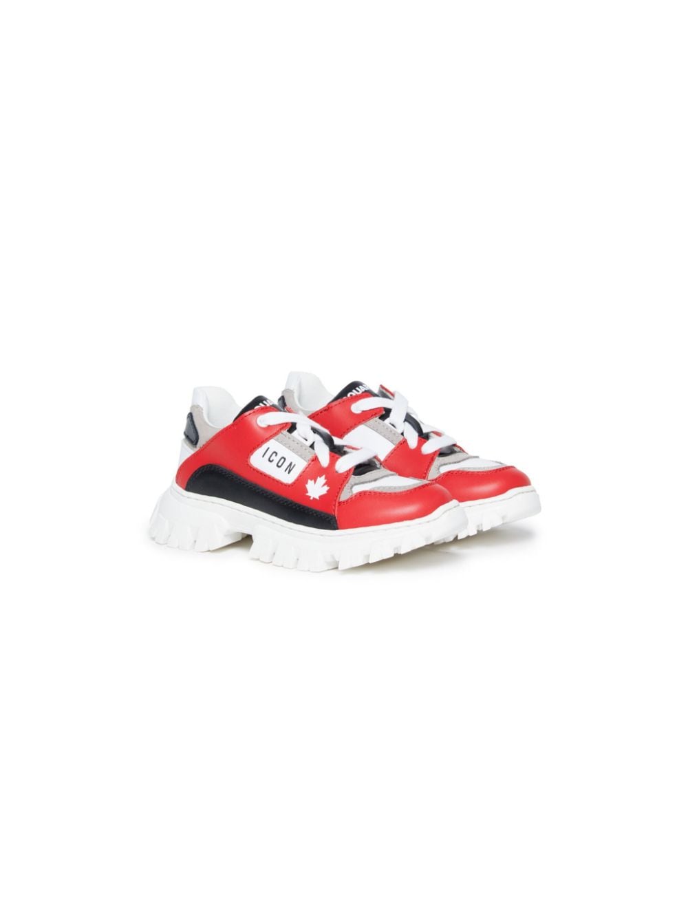 Dsquared2 Kids Icon panelled leather sneakers von Dsquared2 Kids