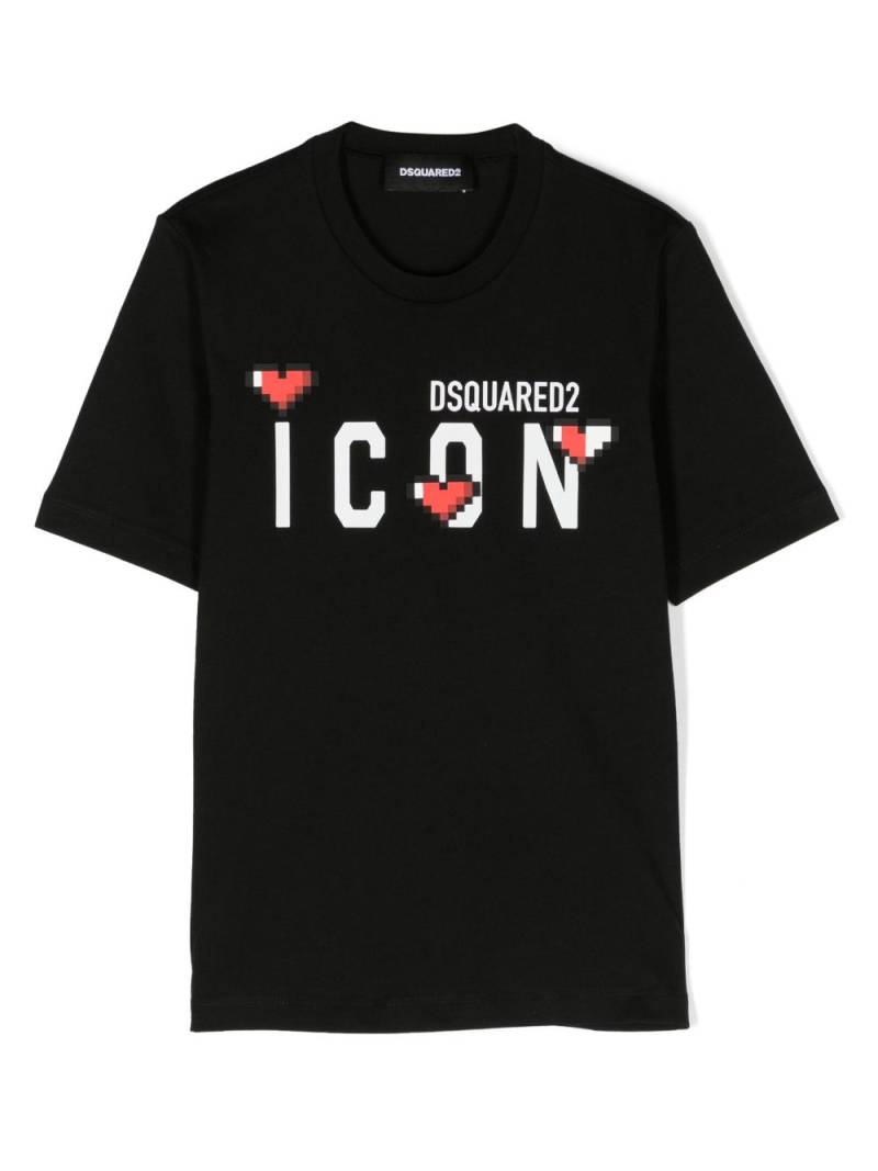 Dsquared2 Kids Icon-print cotton T-shirt - Black von Dsquared2 Kids