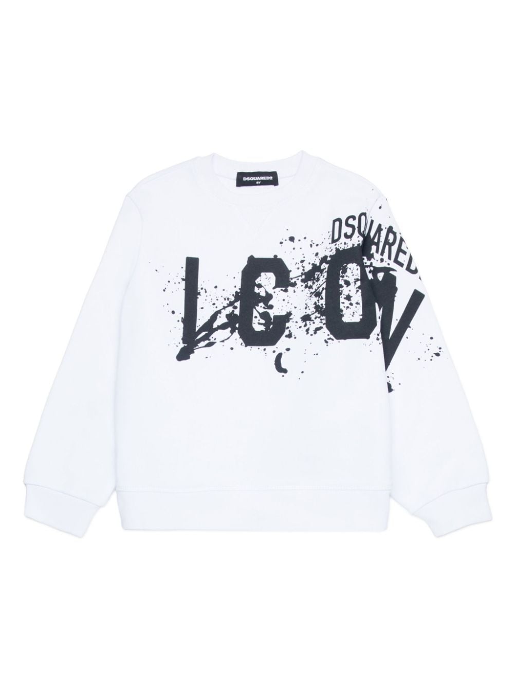 Dsquared2 Kids Icon-print cotton sweatshirt - White von Dsquared2 Kids