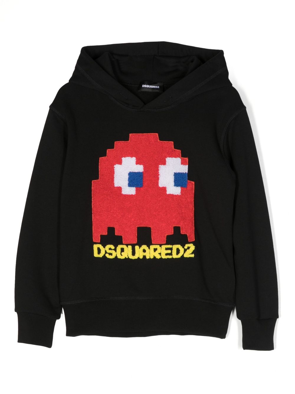 Dsquared2 Kids Packman-print cotton hoodie - Black von Dsquared2 Kids