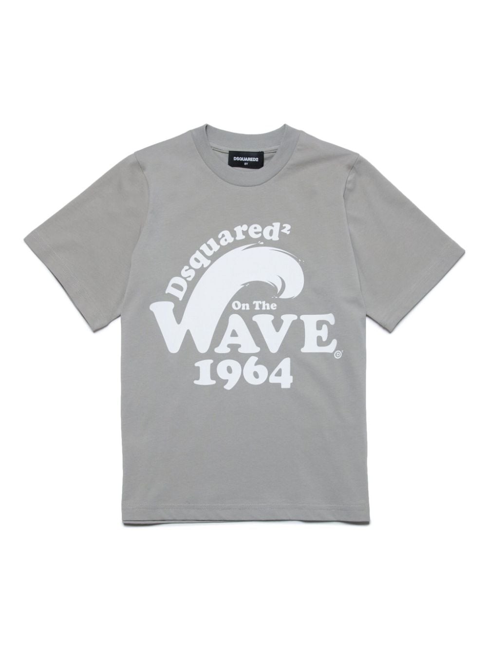 Dsquared2 Kids Wave-print cotton T-shirt - Grey von Dsquared2 Kids