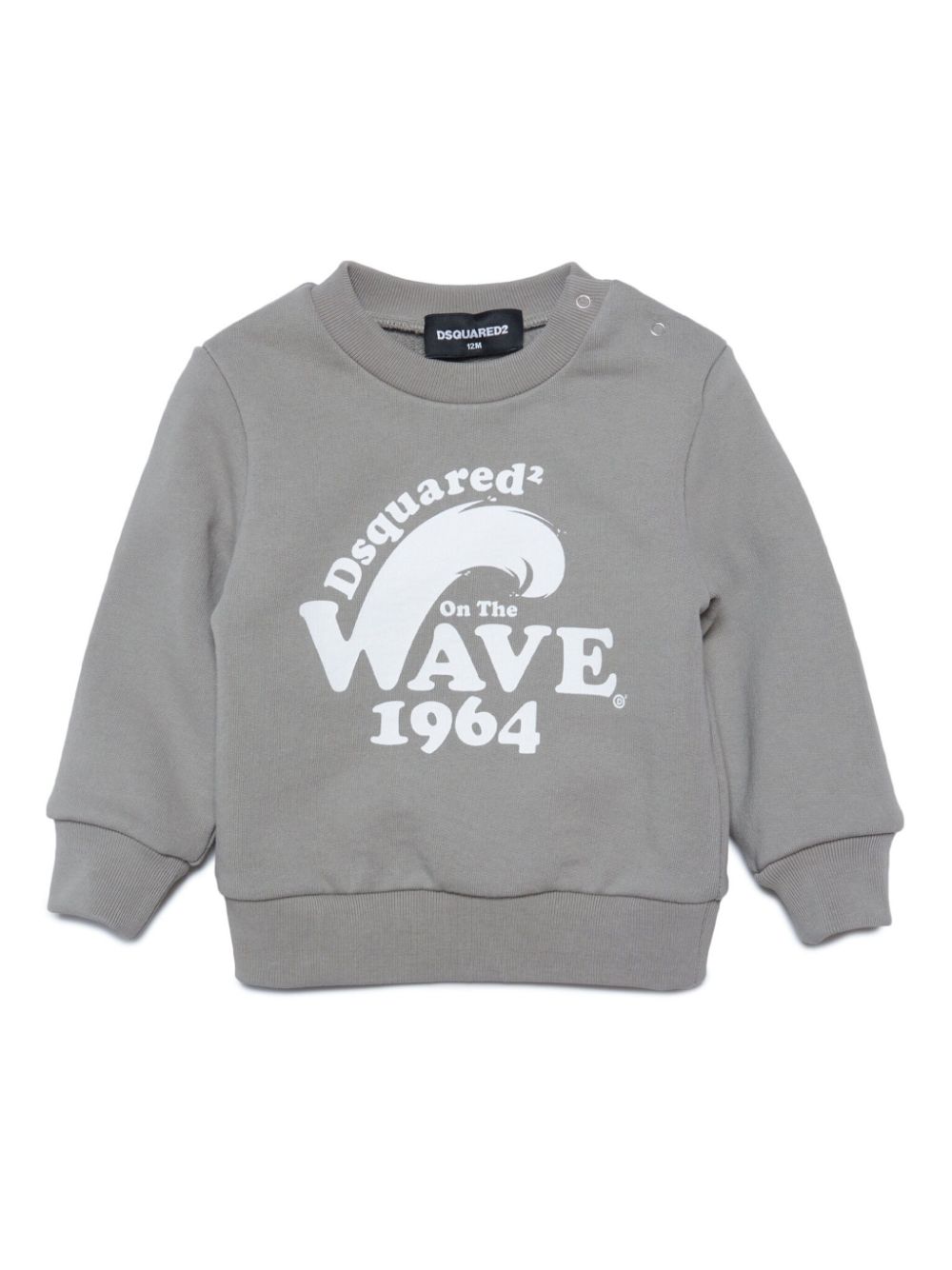 Dsquared2 Kids Wave-print crew-neck sweatshirt - Grey von Dsquared2 Kids