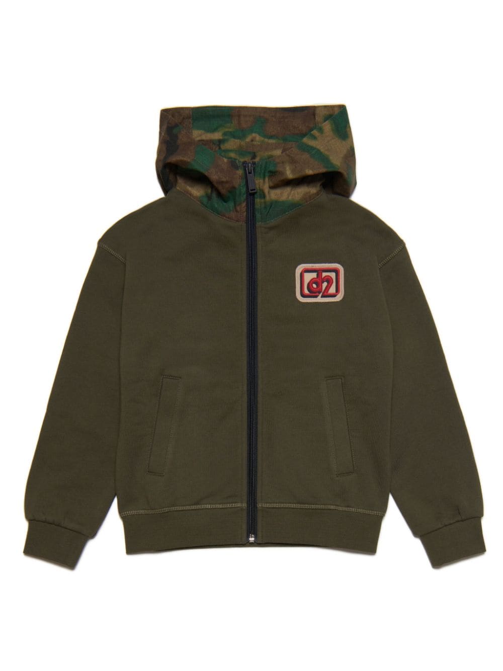 Dsquared2 Kids camouflage-print zip-up hoodie - Green von Dsquared2 Kids