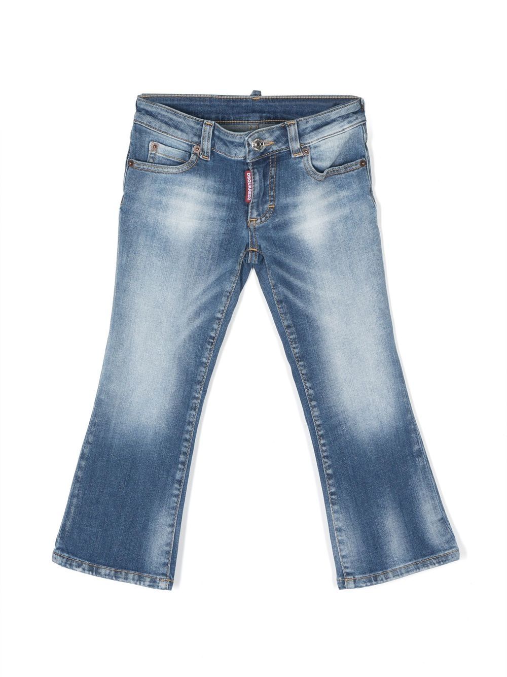 Dsquared2 Kids classic five pockets washed denim - Blue von Dsquared2 Kids