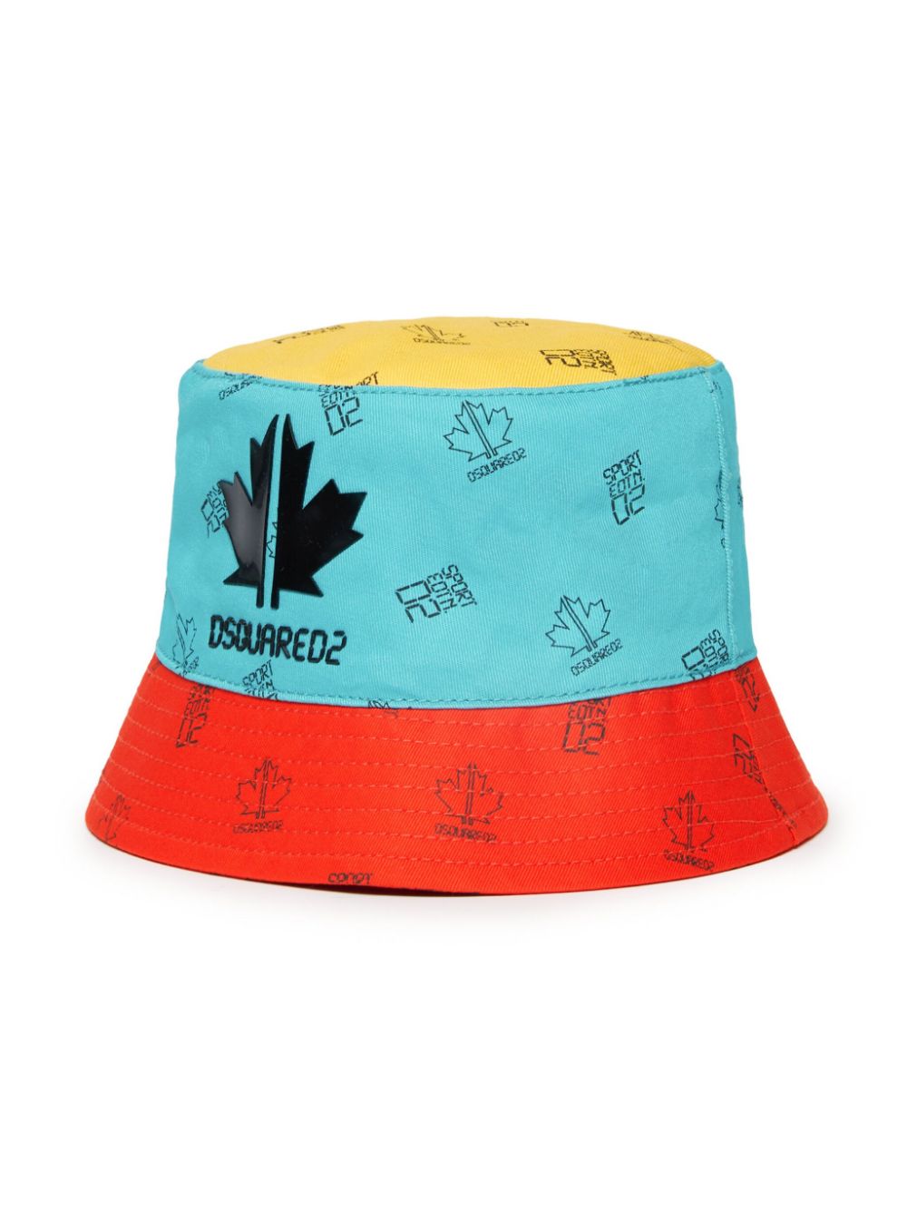 Dsquared2 Kids colour-block cotton bucket hat - Blue von Dsquared2 Kids