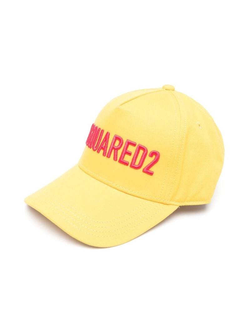 Dsquared2 Kids embroidered-logo baseball cap - Yellow von Dsquared2 Kids