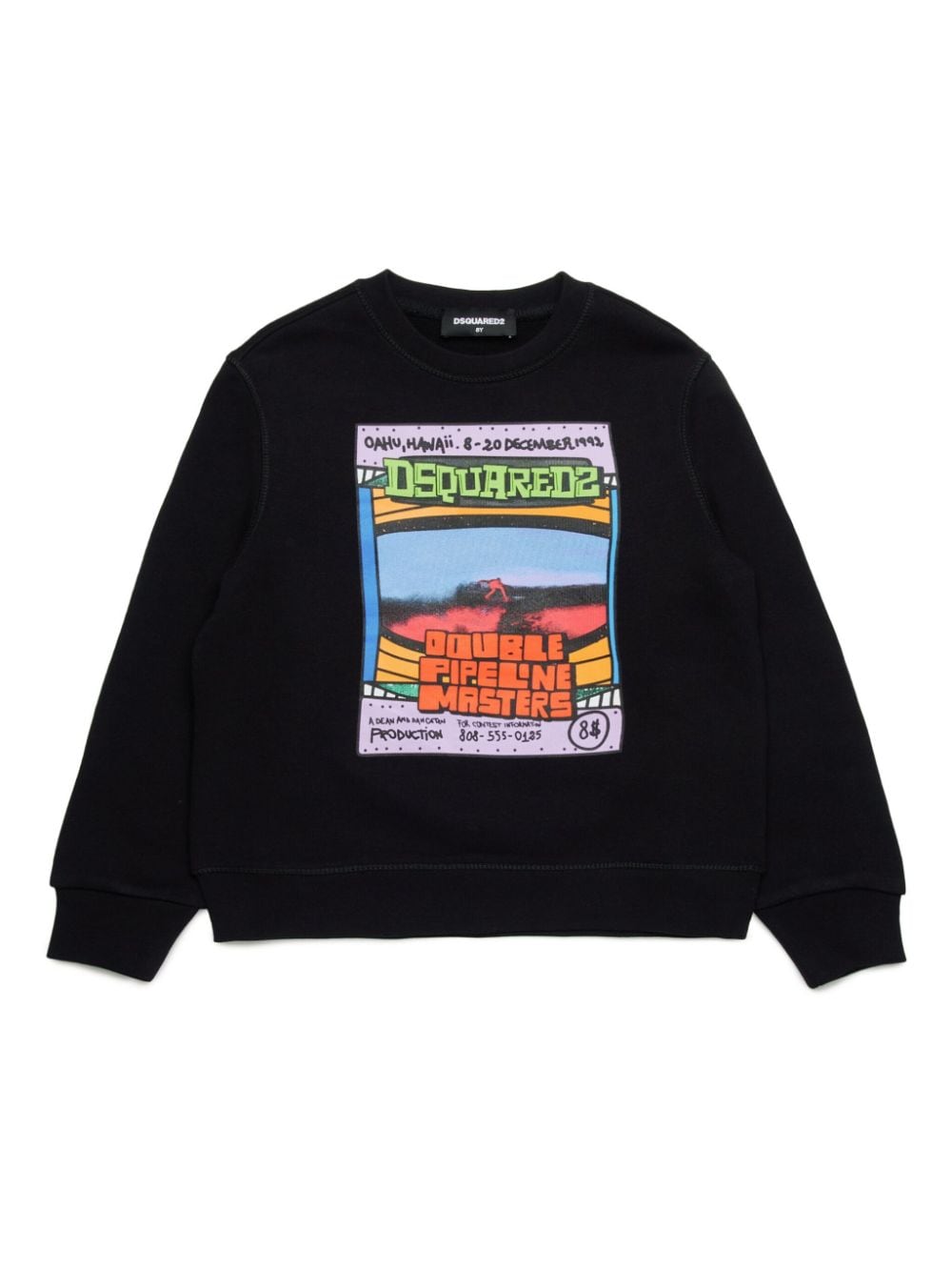 Dsquared2 Kids graphic-print cotton sweatshirt - Black von Dsquared2 Kids