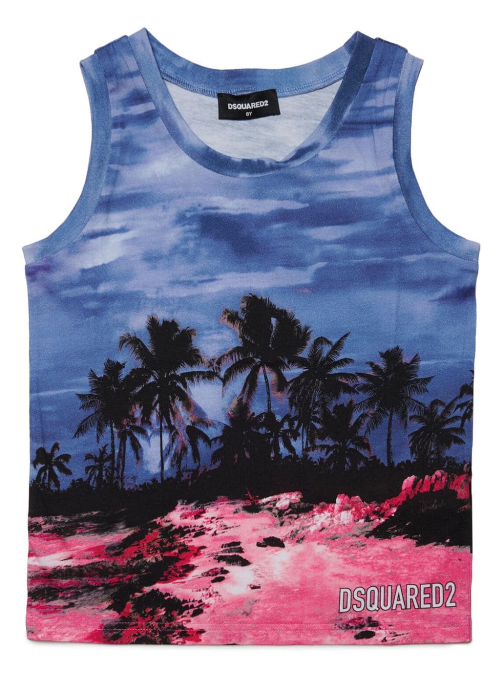 Dsquared2 Kids graphic-print cotton tank top - Blue von Dsquared2 Kids