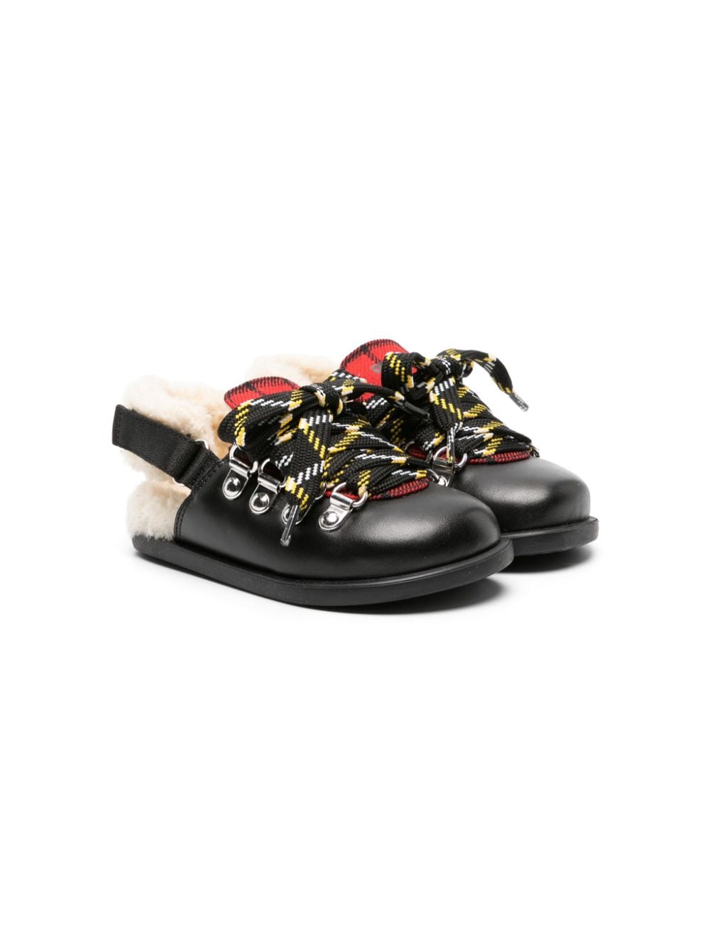 Dsquared2 Kids hikinig slingback leather mules - Black von Dsquared2 Kids