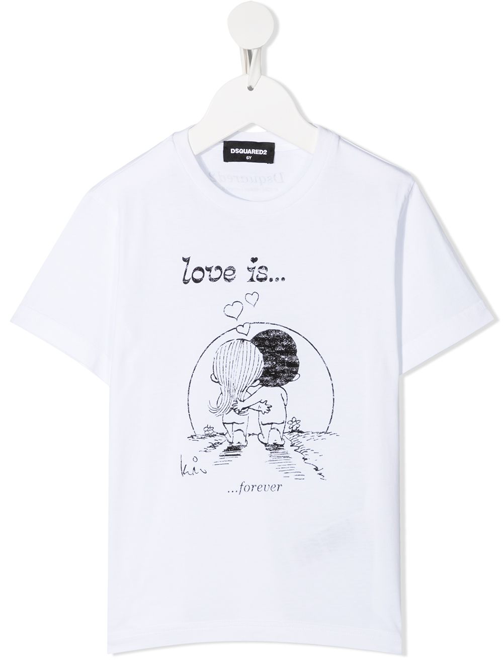 Dsquared2 Kids illustration-print T-shirt - White von Dsquared2 Kids