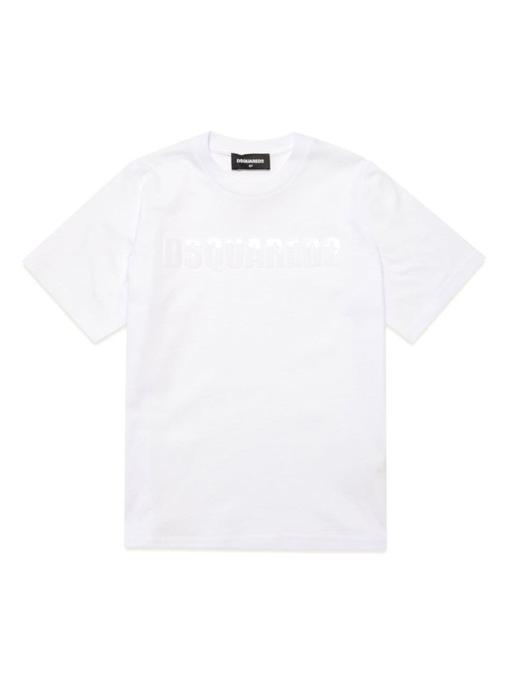 Dsquared2 Kids logo-appliqué cotton T-shirt - White von Dsquared2 Kids