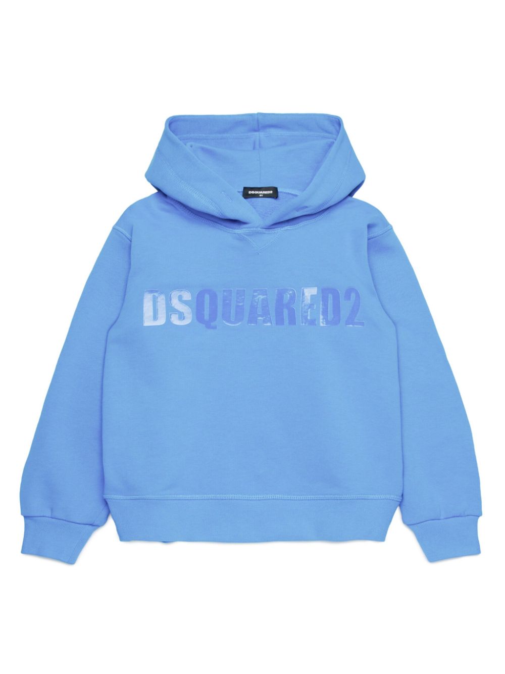 Dsquared2 Kids logo-appliqué cotton hoodie - Blue von Dsquared2 Kids