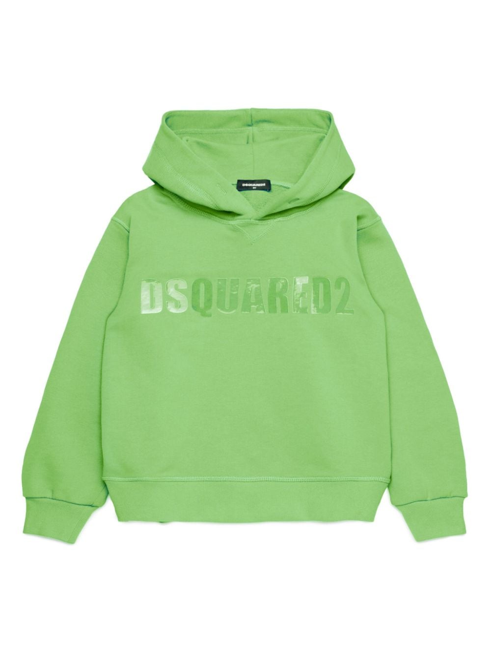 Dsquared2 Kids logo-appliqué cotton hoodie - Green von Dsquared2 Kids