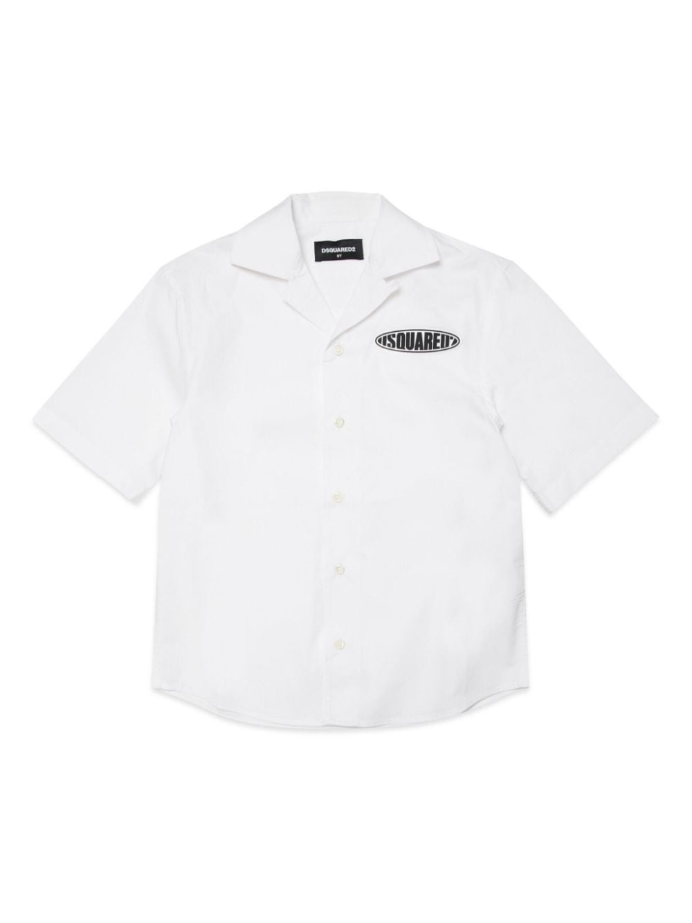 Dsquared2 Kids logo-appliqué cotton shirt - White von Dsquared2 Kids