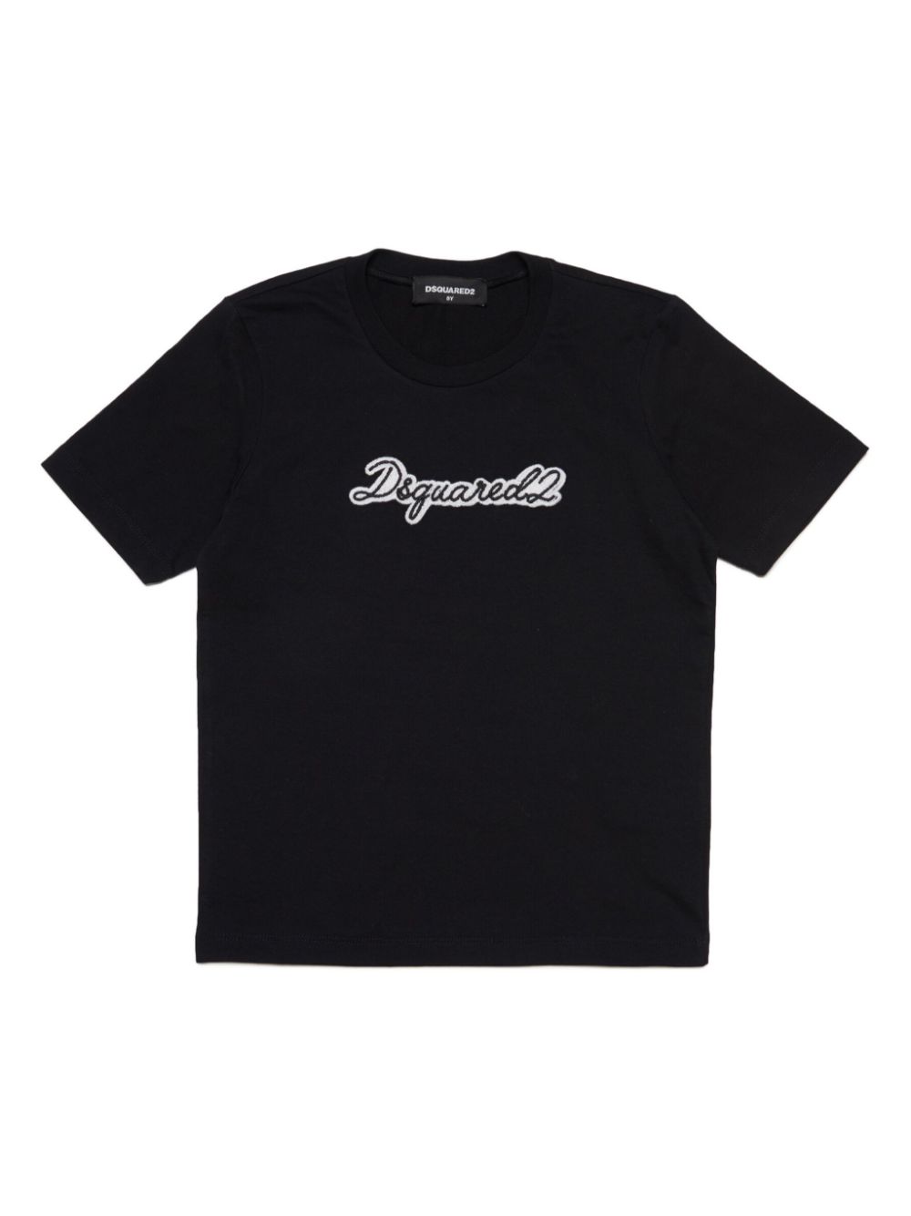 Dsquared2 Kids logo-appliqué cotton t-shirt - Black von Dsquared2 Kids