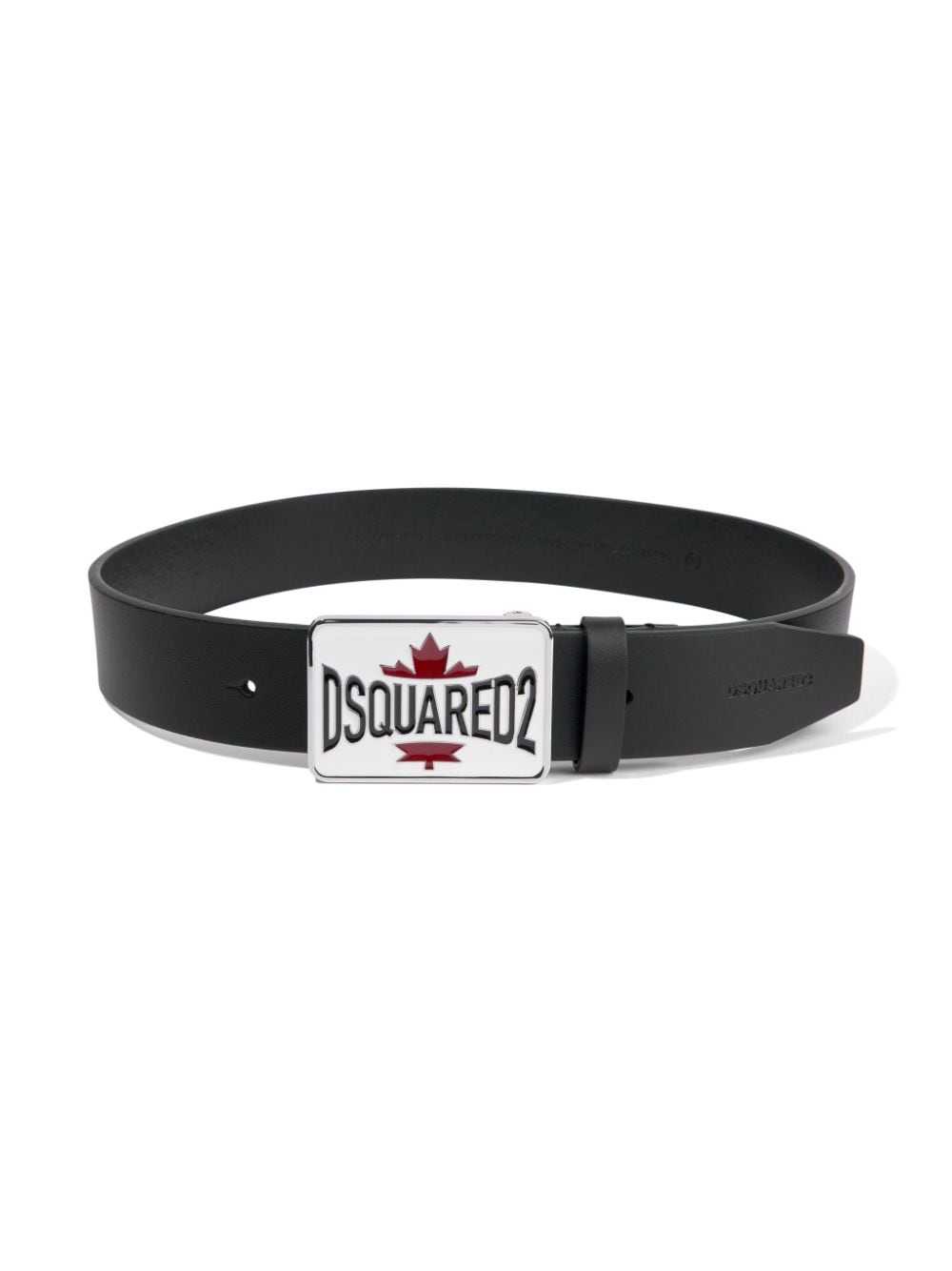 Dsquared2 Kids logo-buckle leather belt - Black von Dsquared2 Kids