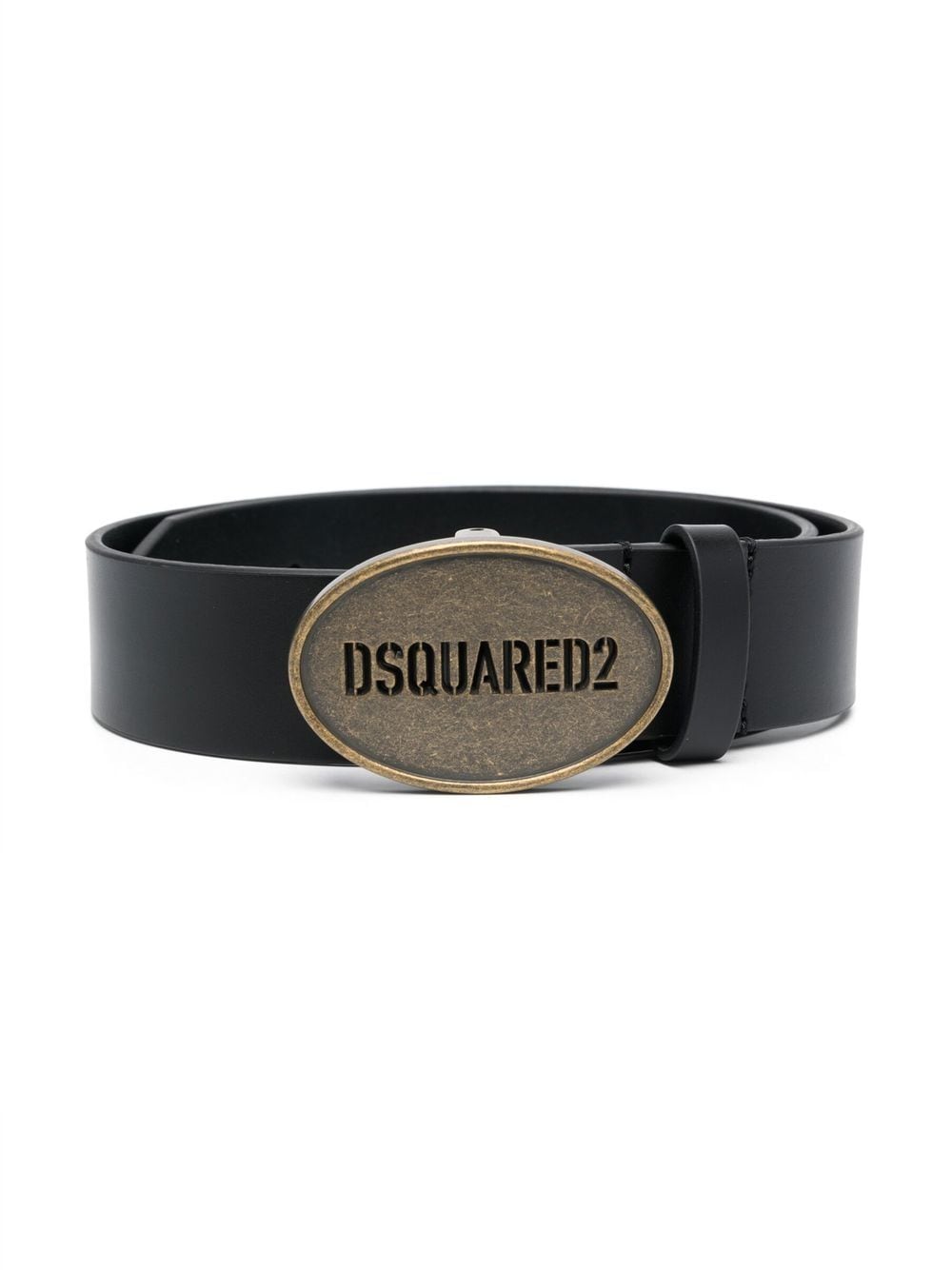 Dsquared2 Kids logo-buckle leather belt - Black von Dsquared2 Kids