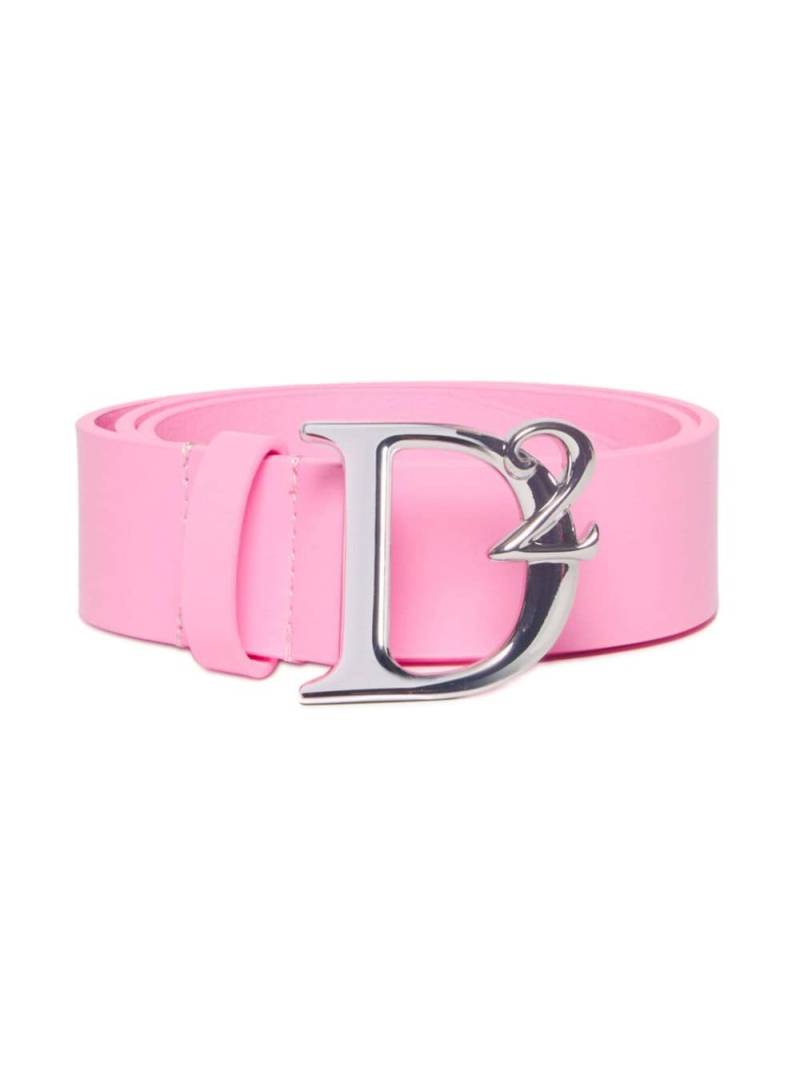 Dsquared2 Kids logo-buckle leather belt - Pink von Dsquared2 Kids