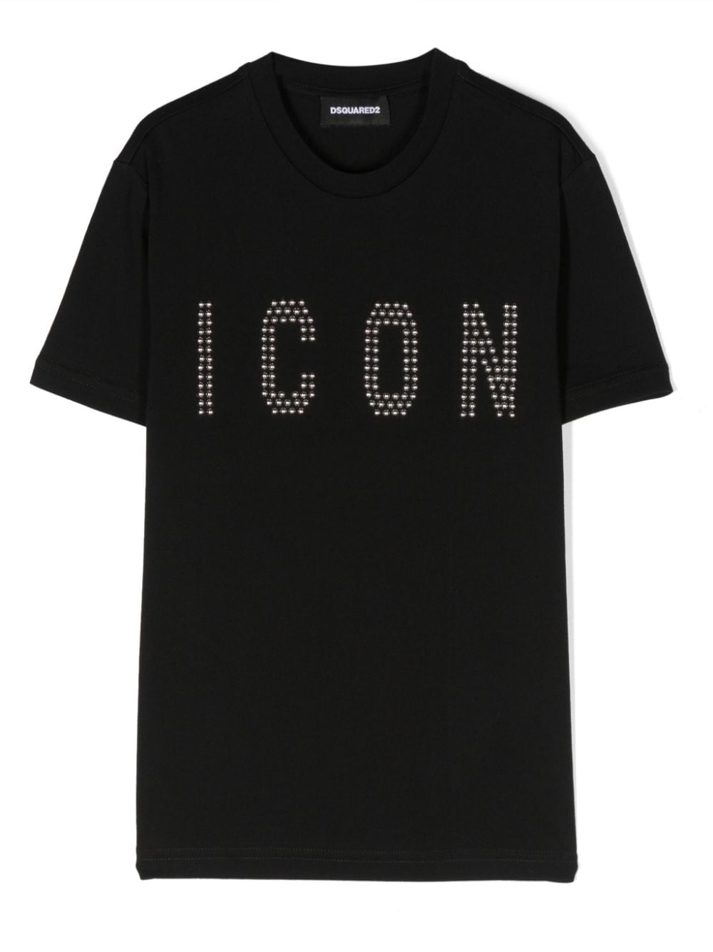 Dsquared2 Kids logo-embellished cotton T-shirt - Black von Dsquared2 Kids