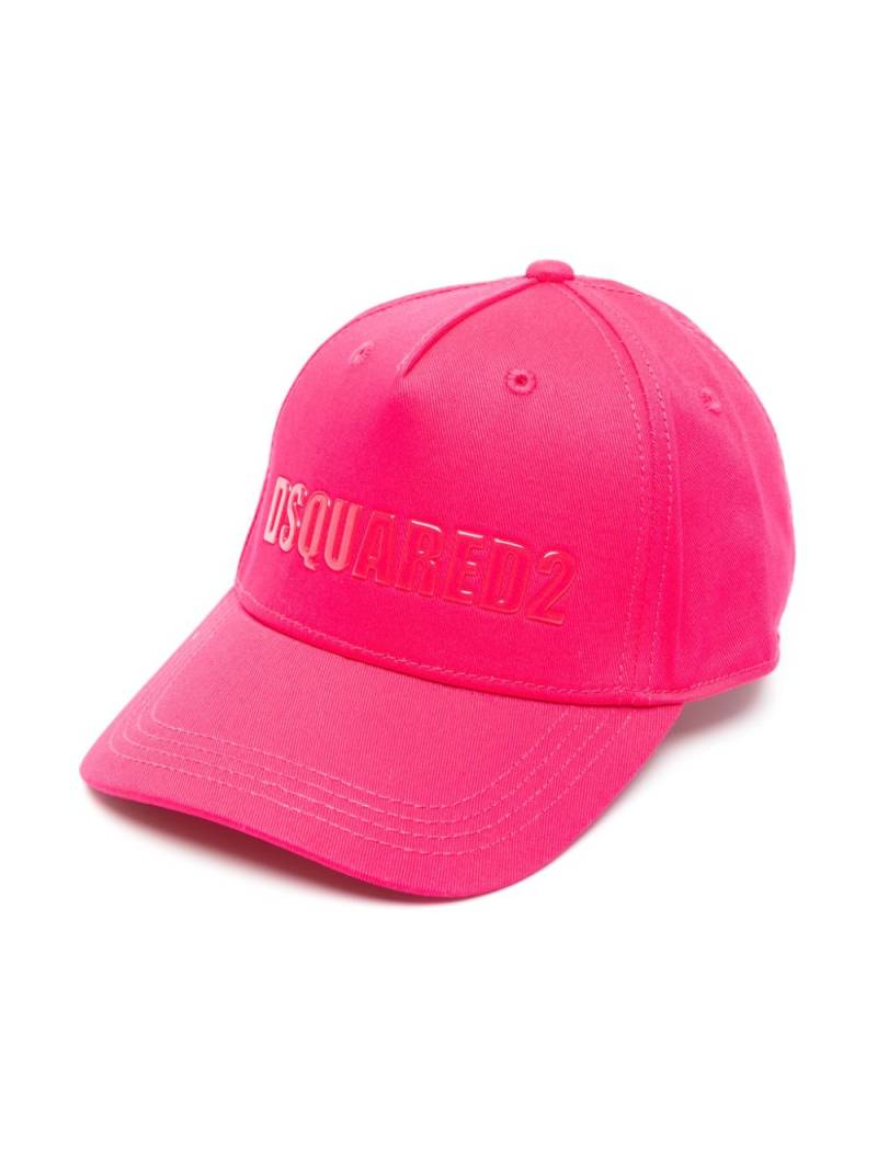 Dsquared2 Kids logo-embossed cotton baseball cap - Pink von Dsquared2 Kids