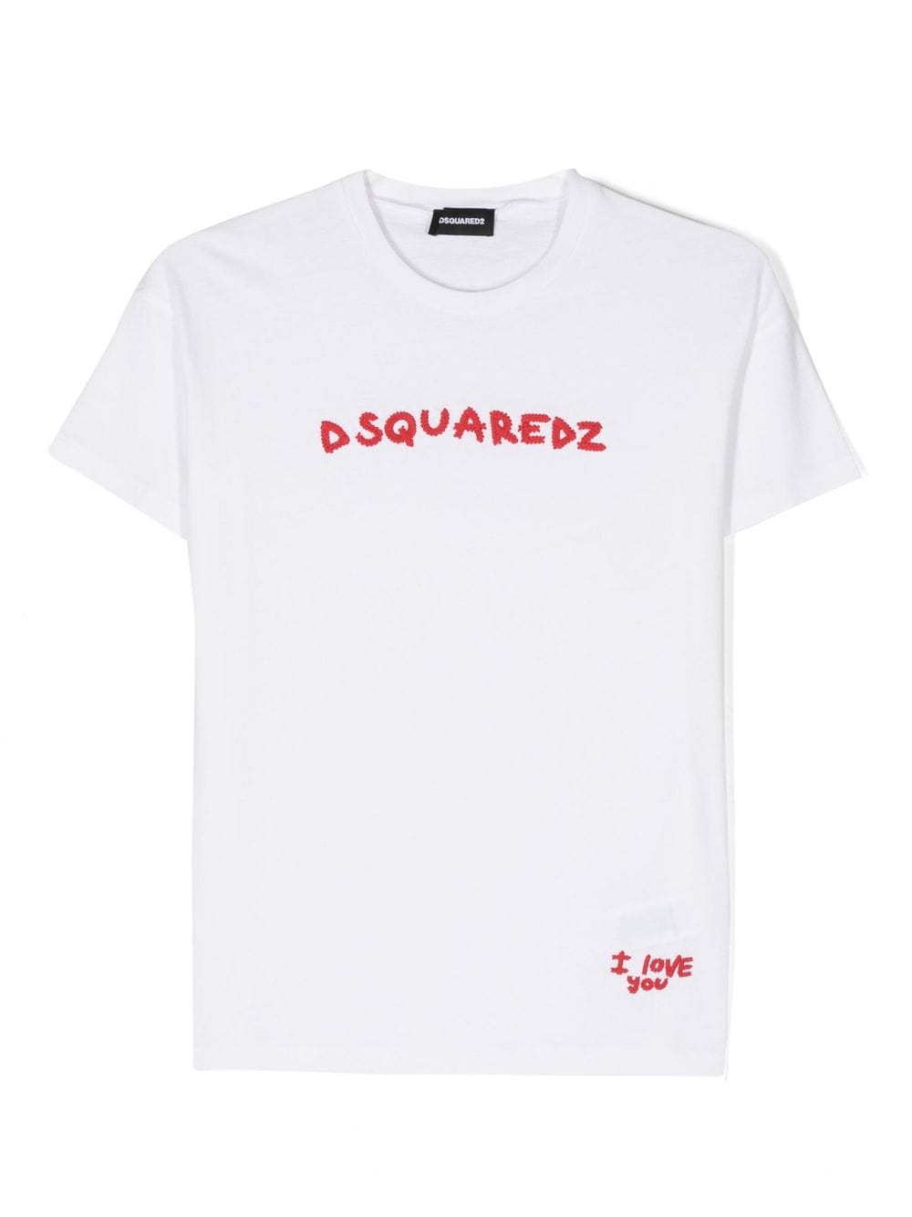 Dsquared2 Kids logo-embroidered cotton T-shirt - White von Dsquared2 Kids