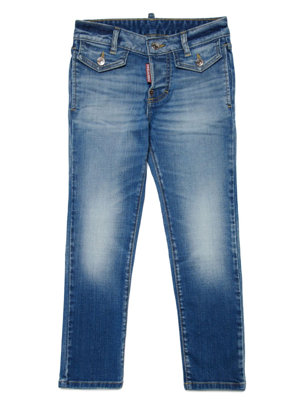 Dsquared2 Kids logo-embroidered slim-cut jeans - Blue von Dsquared2 Kids