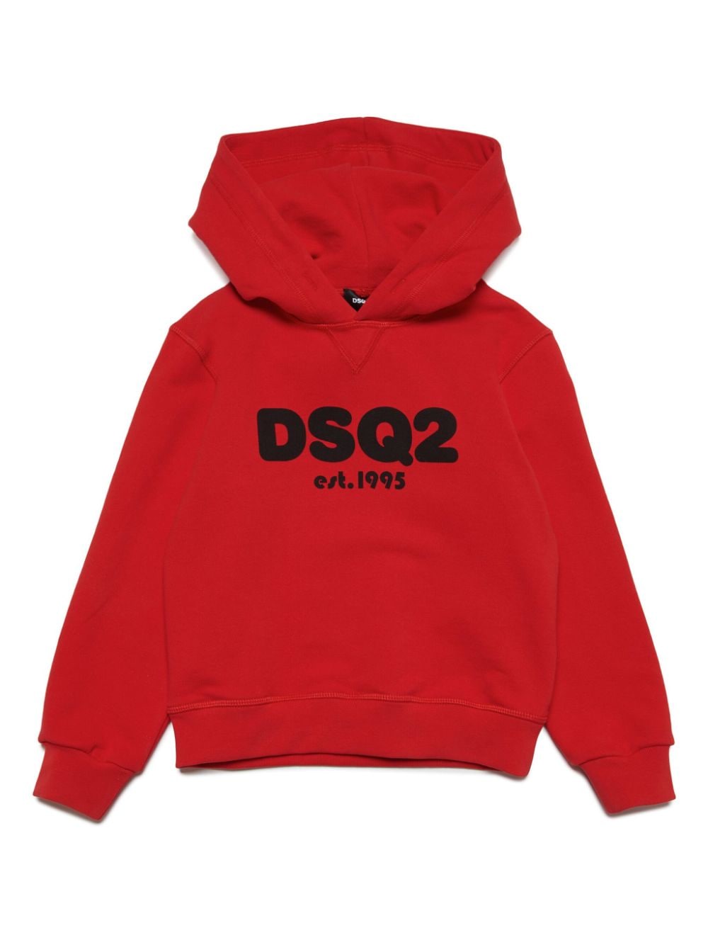 Dsquared2 Kids logo-flocked cotton hoodie von Dsquared2 Kids