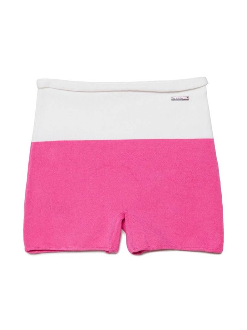 Dsquared2 Kids logo-plaque colour-block shorts - Pink von Dsquared2 Kids