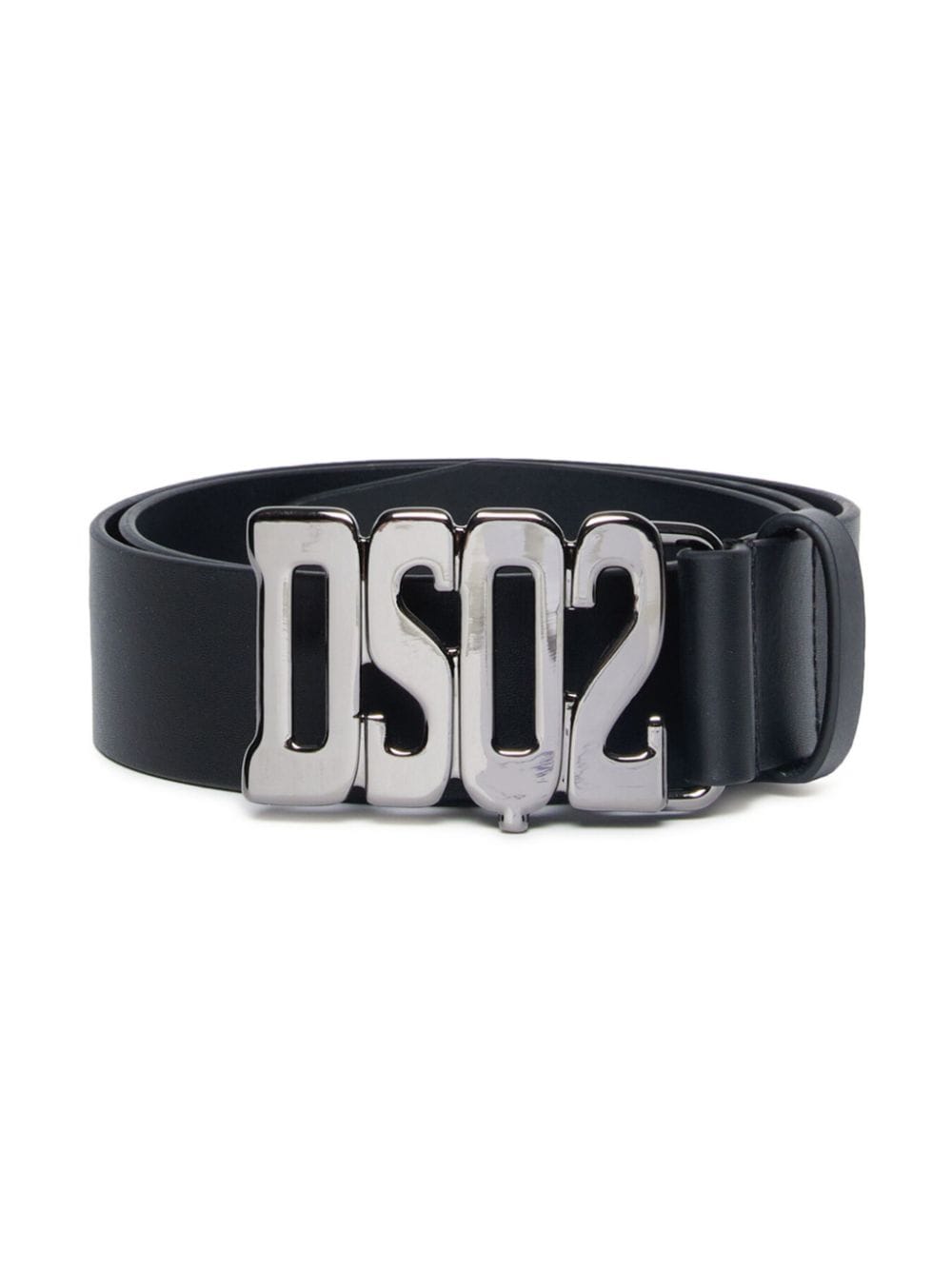 Dsquared2 Kids logo-plaque leather belt - Black von Dsquared2 Kids