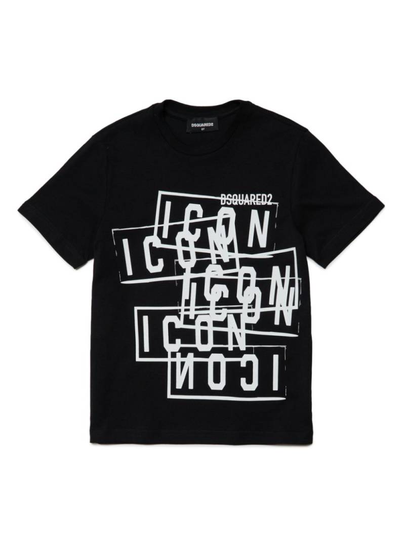 Dsquared2 Kids logo-print cotton T-shirt - Black von Dsquared2 Kids