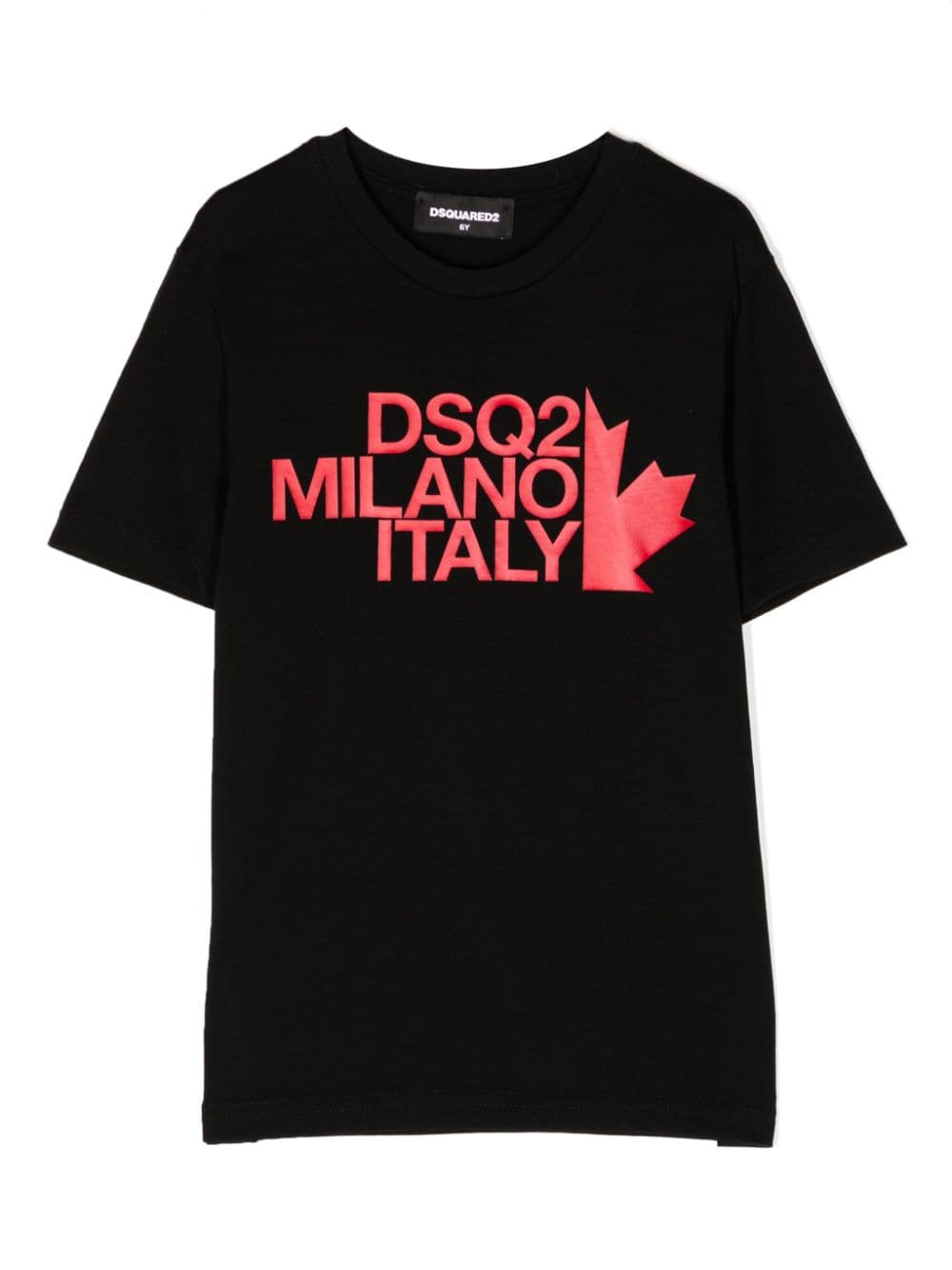 Dsquared2 Kids logo-print cotton T-shirt - Black von Dsquared2 Kids