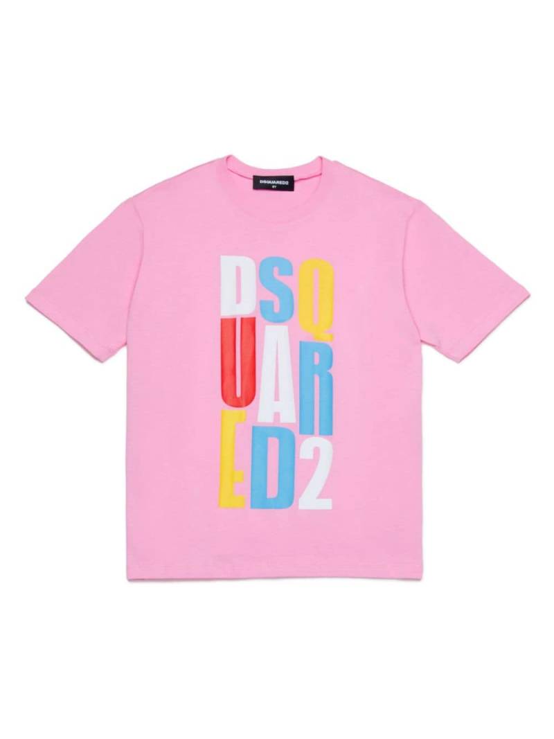 Dsquared2 Kids logo-print cotton T-shirt - Pink von Dsquared2 Kids