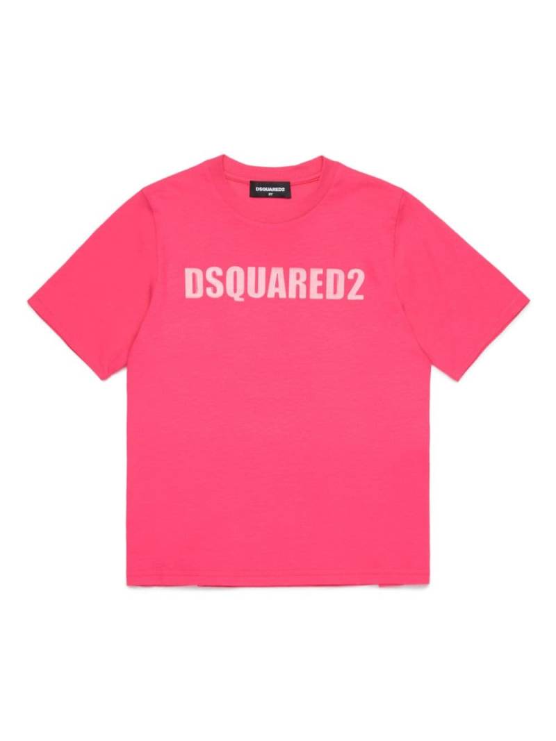 Dsquared2 Kids logo-print cotton T-shirt - Pink von Dsquared2 Kids