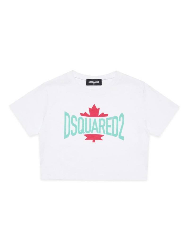 Dsquared2 Kids logo-print cotton T-shirt - White von Dsquared2 Kids