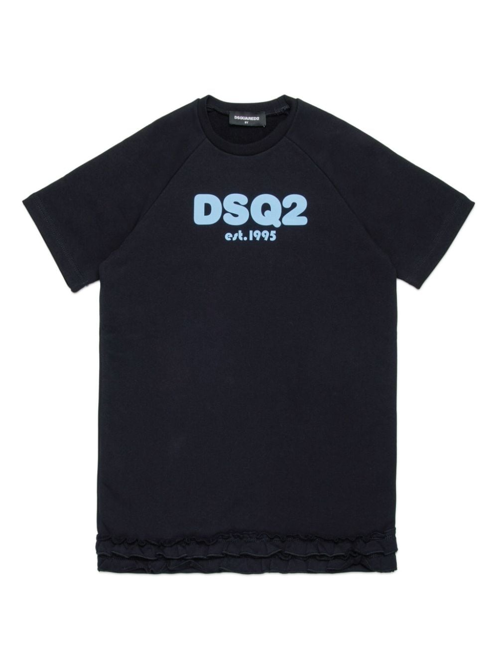 Dsquared2 Kids logo-print cotton dress - Black von Dsquared2 Kids