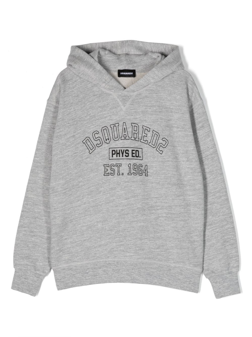 Dsquared2 Kids logo-print cotton hoodie - Grey von Dsquared2 Kids