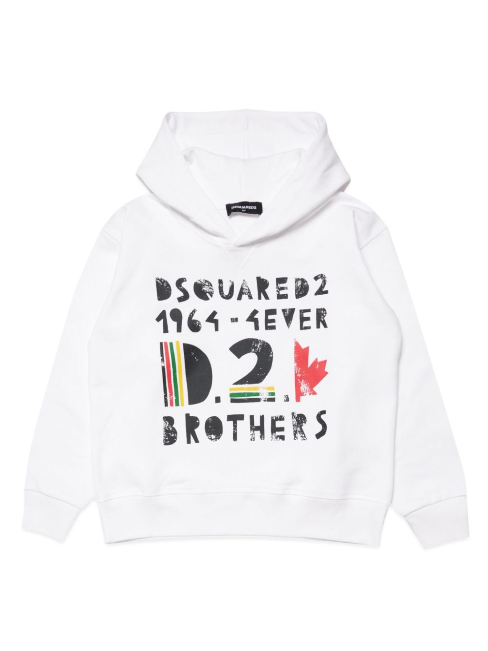 Dsquared2 Kids logo-print cotton hoodie - White von Dsquared2 Kids