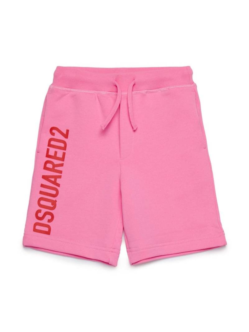 Dsquared2 Kids logo-print cotton shorts - Pink von Dsquared2 Kids