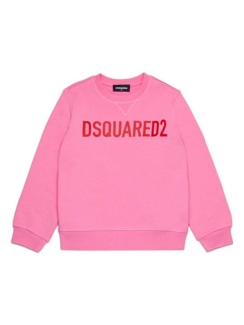 Dsquared2 Kids logo-print cotton sweatshirt - Pink von Dsquared2 Kids